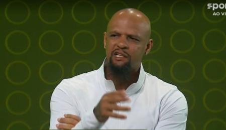 Felipe Melo, ex-volante e comentarista do canal "sportv"