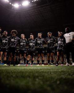 Atlético Feminino antes de jogo pelo Campeonato Mineiro