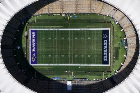 Maracanã já "vestido" para o jogo da NFL