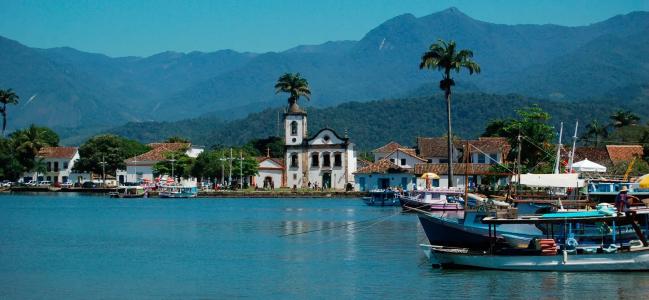 Vista de Paraty, cujo centro histórico faz parte do patrimônio reconhecido pela Unesco em 2019 • Divulgação/Prefeitura de Paraty
