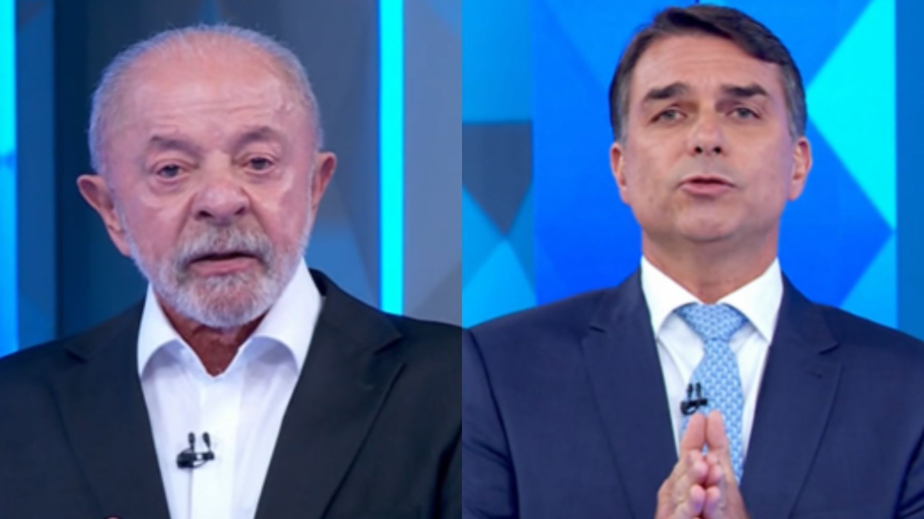 Debate da Globo: Lula cobra resposta de Flávio Bolsonaro sobre reajuste da aposentadoria e senador diz que quer esclarecer 'fake news'