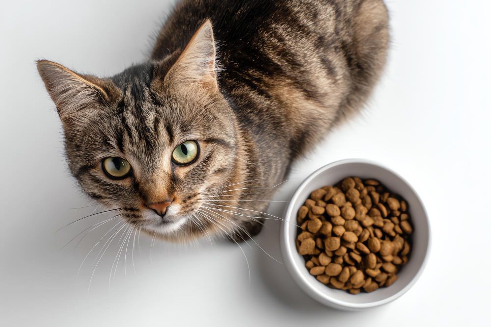 Gato tentar enterrar a comida e arranhar o chão depois de comer é normal?