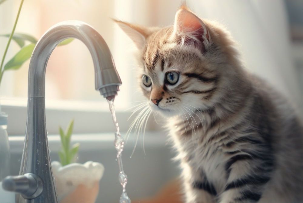 Por que alguns gatos preferem beber água da torneira em vez da tigela?