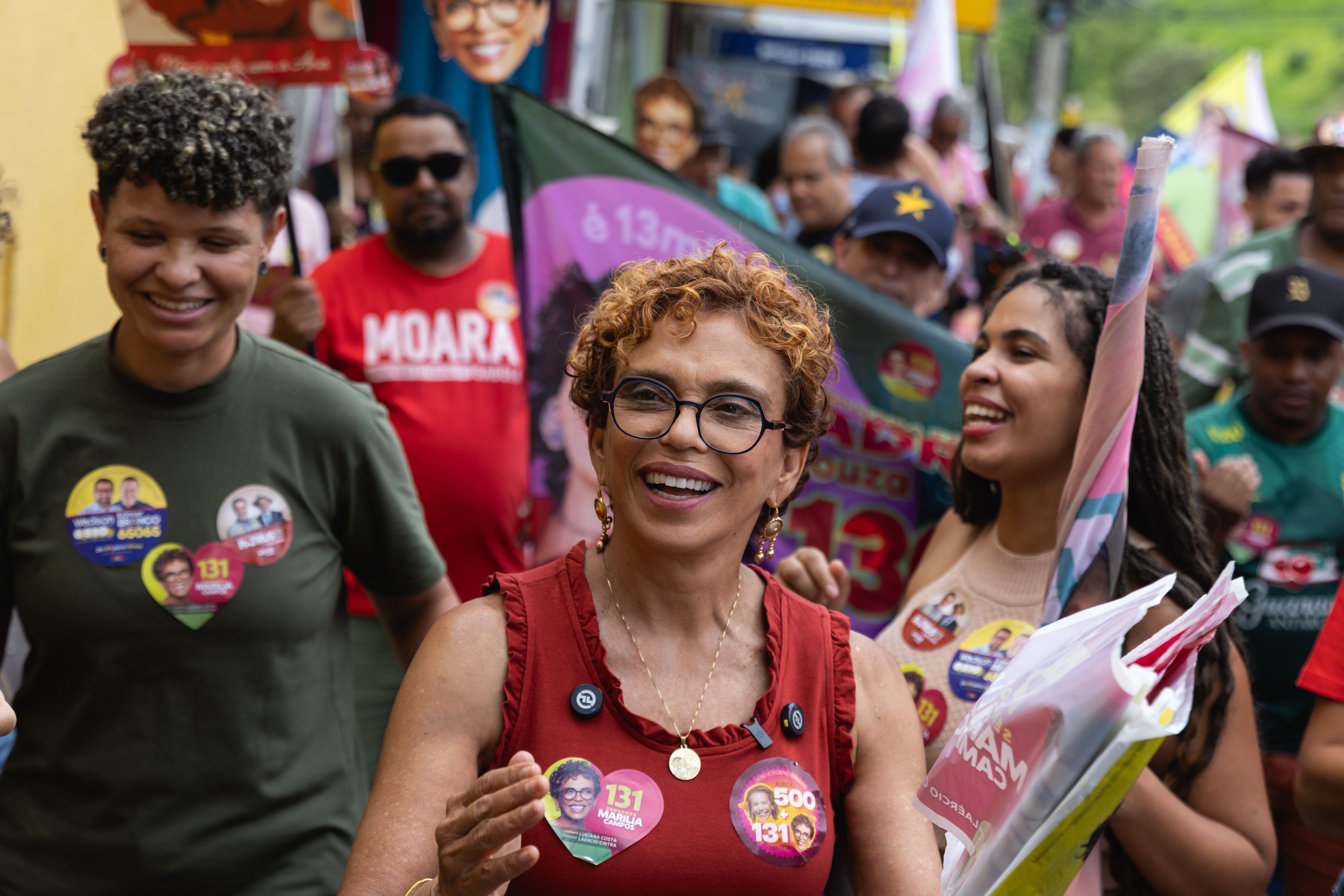 Marília Campos participa de ato com estudantes em apoio a Lula nesta sexta (9)