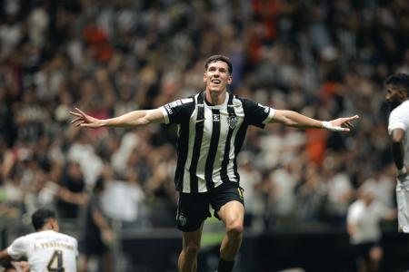 Atlético x Santos: Thiago Borbas vibra com gol na Arena MRV • Pedro Souza / Atletico