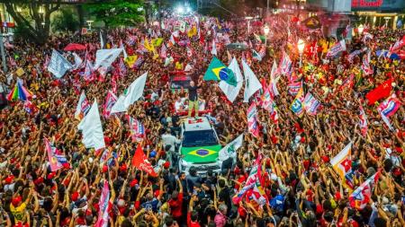 Presidente da República, Luiz Inácio Lula da Silva, durante Caminhada com Lula em Belo Horizonte, realizado na Praça da Estação