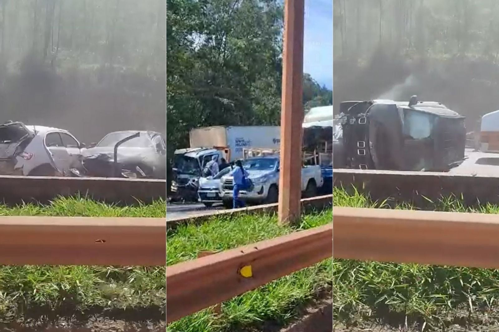 Carreta perde os freios e atinge vários veículos na BR-040 em Nova Lima