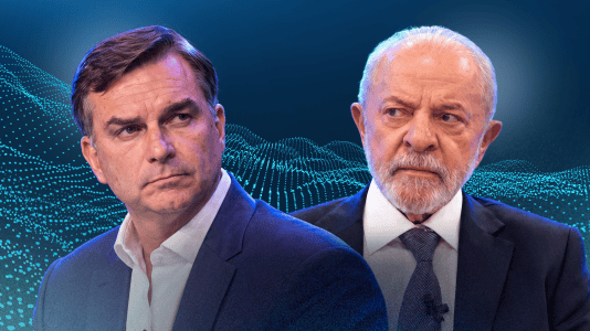 Flávio Bolsonaro e Lula, candidatos à Presidência da República
