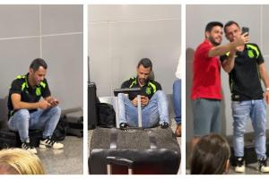 Governador eleito, Cleitinho é visto esperando voo sentado no chão de Aeroporto de Brasília