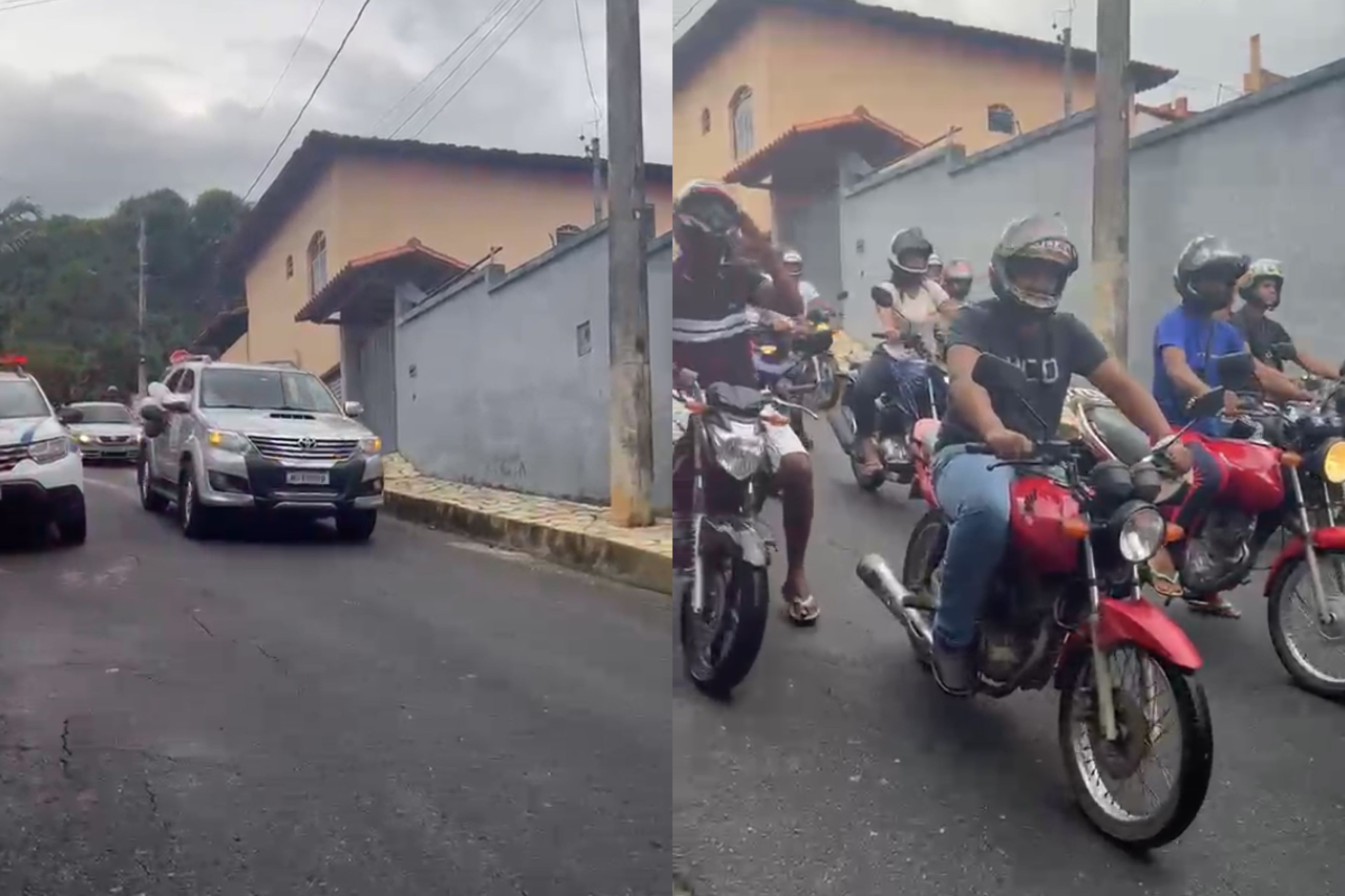 Vídeo: cortejo do corpo de Beatriz Vitória passa com o caixão em frente à casa da suspeita