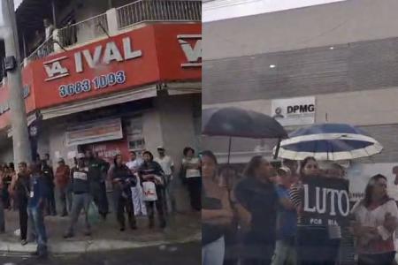 Vídeo: comércio fecha portas para acompanhar cortejo de Beatriz Vitória