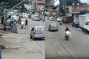 Vídeo: câmera registra chegada e fuga de dupla suspeita de matar irmãos em barbearia no RJ