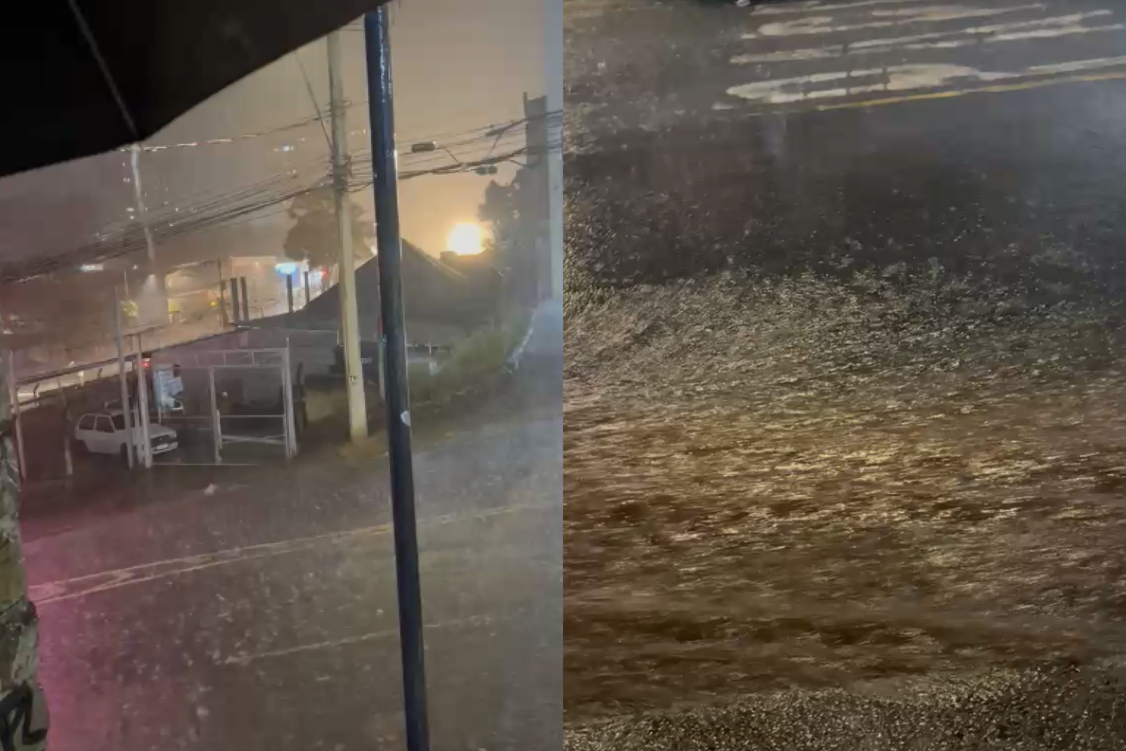 Vídeo: veja imagens da chuva extremamente forte que atinge BH na noite desta sexta (30)