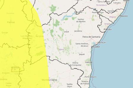 Tempestade e granizo na BA: veja lista das 17 cidades sob alerta neste domingo (4) • Reprodução/ Inmet