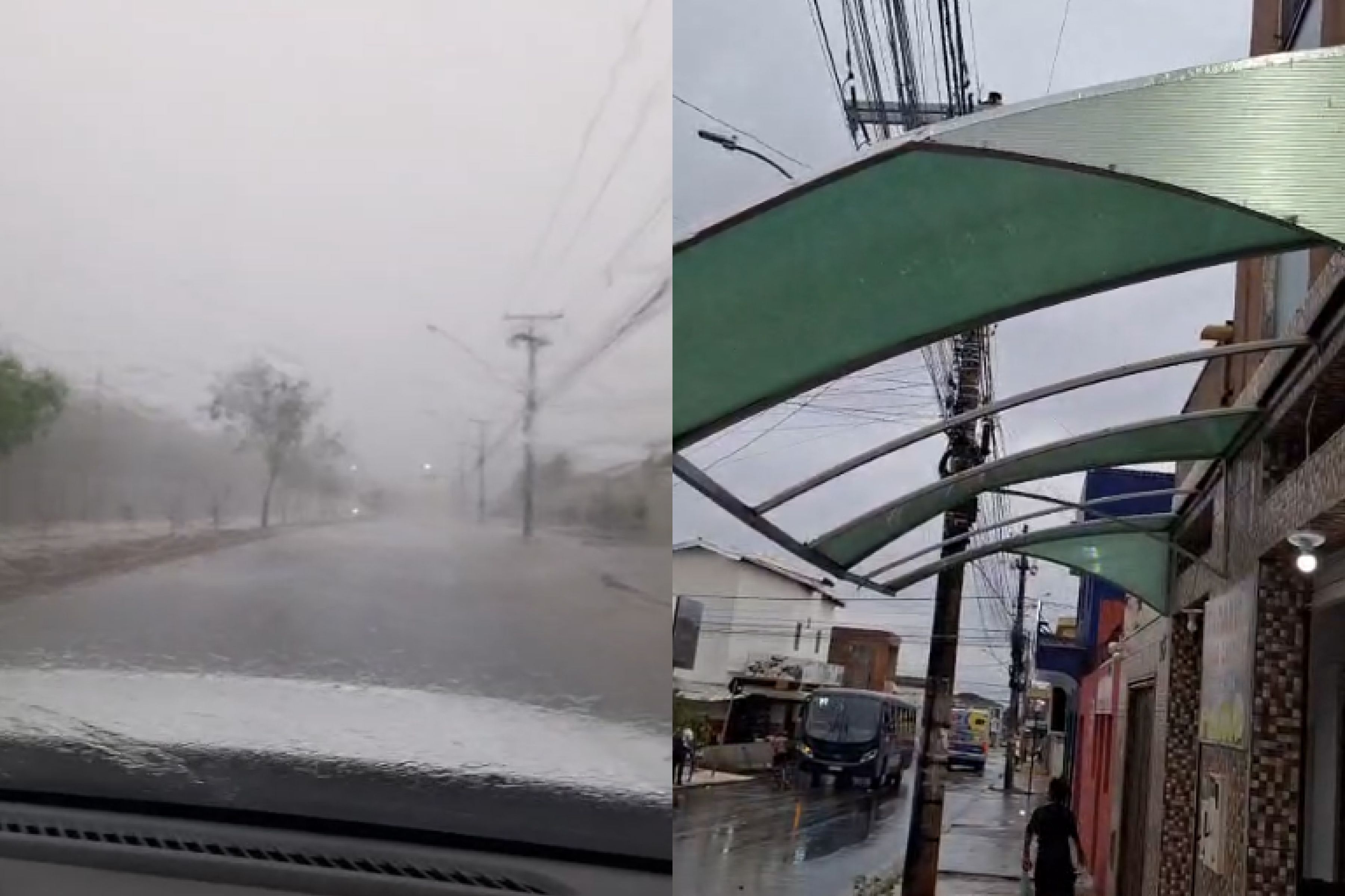 Vídeo: tempestade causa alagamentos e destruição em Montes Claros
