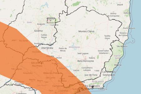 Tempestade e granizo em MG: veja lista das 160 cidades sob alerta nesta terça (6) • Reprodução/ Inmet