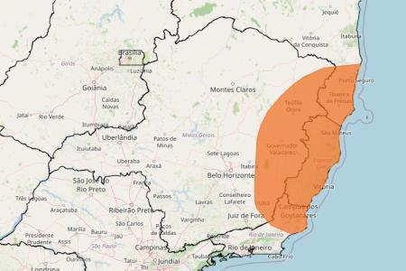 Tempestade em MG: veja lista das 245 cidades sob alerta laranja neste sábado (17) • Reprodução/ Inmet