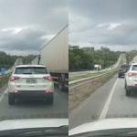 Tombamento de carreta fecha faixa e atrapalha o trânsito na BR-040 em Sete Lagoas
