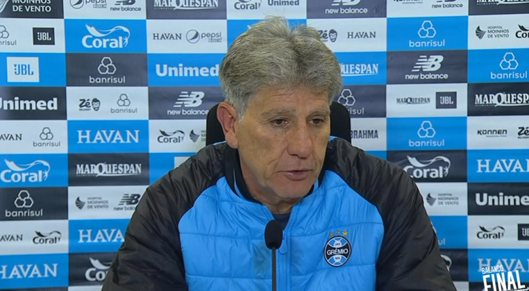 Renato Gaúcho sobre briga para fugir do Z4: 'Estão deixando o Grêmio chegar'