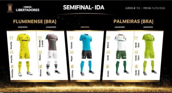 Fluminense x Palmeiras uniformes