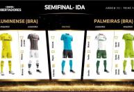 Fluminense x Palmeiras: Conmebol divulga uniformes de para duelo na Libertadores