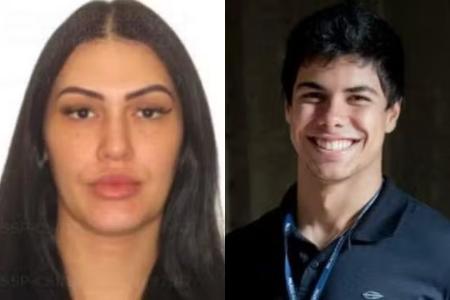 Na foto, Paula Caroline Ferreira Rodrigues condenada por homicídio qualificado contra José Gustavo Bertuol Gargioni (à esq.)