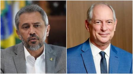 Elmano de Freitas à esquerda, Ciro Gomes à direita da imagem.