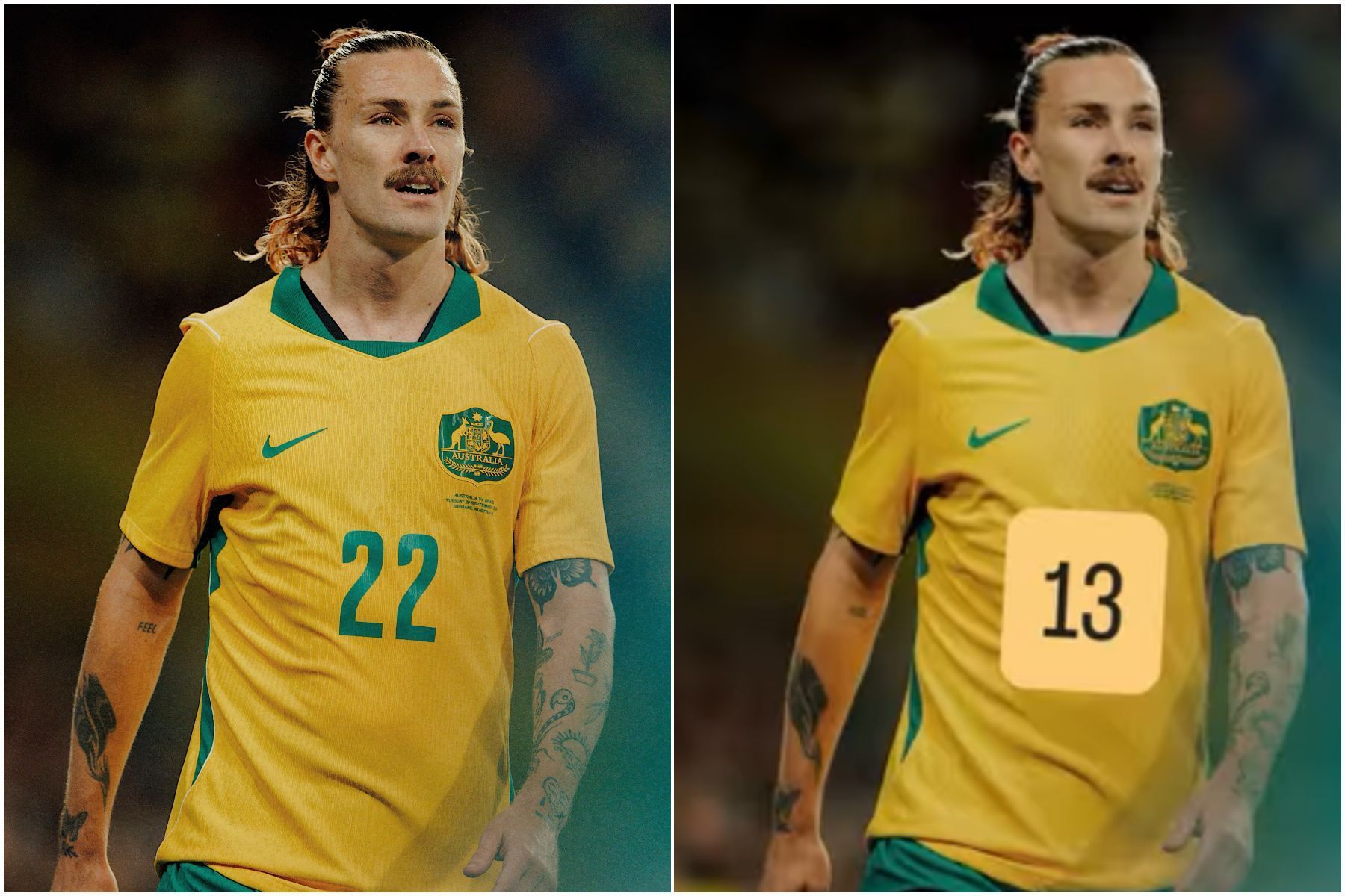 Eleições 2026: jogador da Austrália 'troca' 22 por 13 em camisa e posta foto de Sócrates