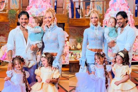 Virginia e Zé Felipe na festa de aniversário da filha
