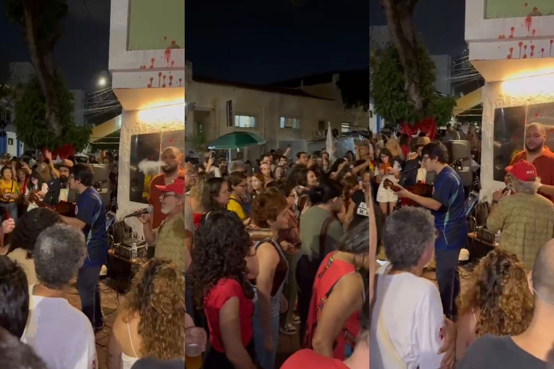 Artistas cantam Milton Nascimento em protesto contra vandalismo no memorial do Clube da Esquina, em BH