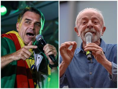 Flávio Bolsonaro e Lula, candidatos à Presidência da República