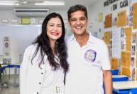 Candidato ao governo do Espírito Santo, Ricardo Ferraço vota em Vitória: 'otimismo e confiança'