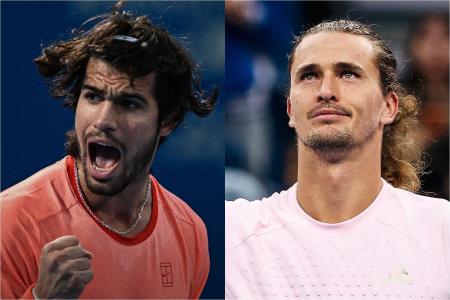 Carlos Alcaraz e Alexanderr Zverev em ação na 'gira asiática'