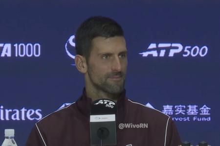 Novak Djokovic, em entrevista após ganhar o ATP 500 de Pequim