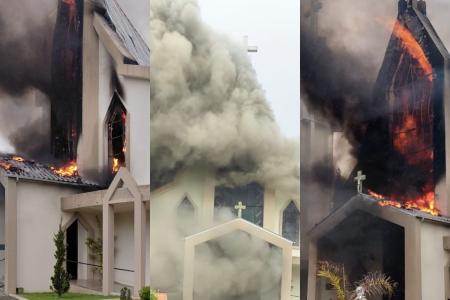 Incêndio deixou atingiu Igreja Matriz de Treze de Maio