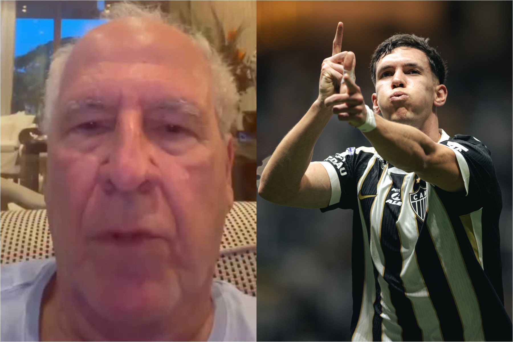 Rubens Menin reage à virada do Atlético contra o Santos: 'Time muito valente'