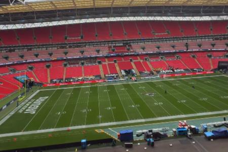 Wembley Stadium pronto para receber jogo da NFL