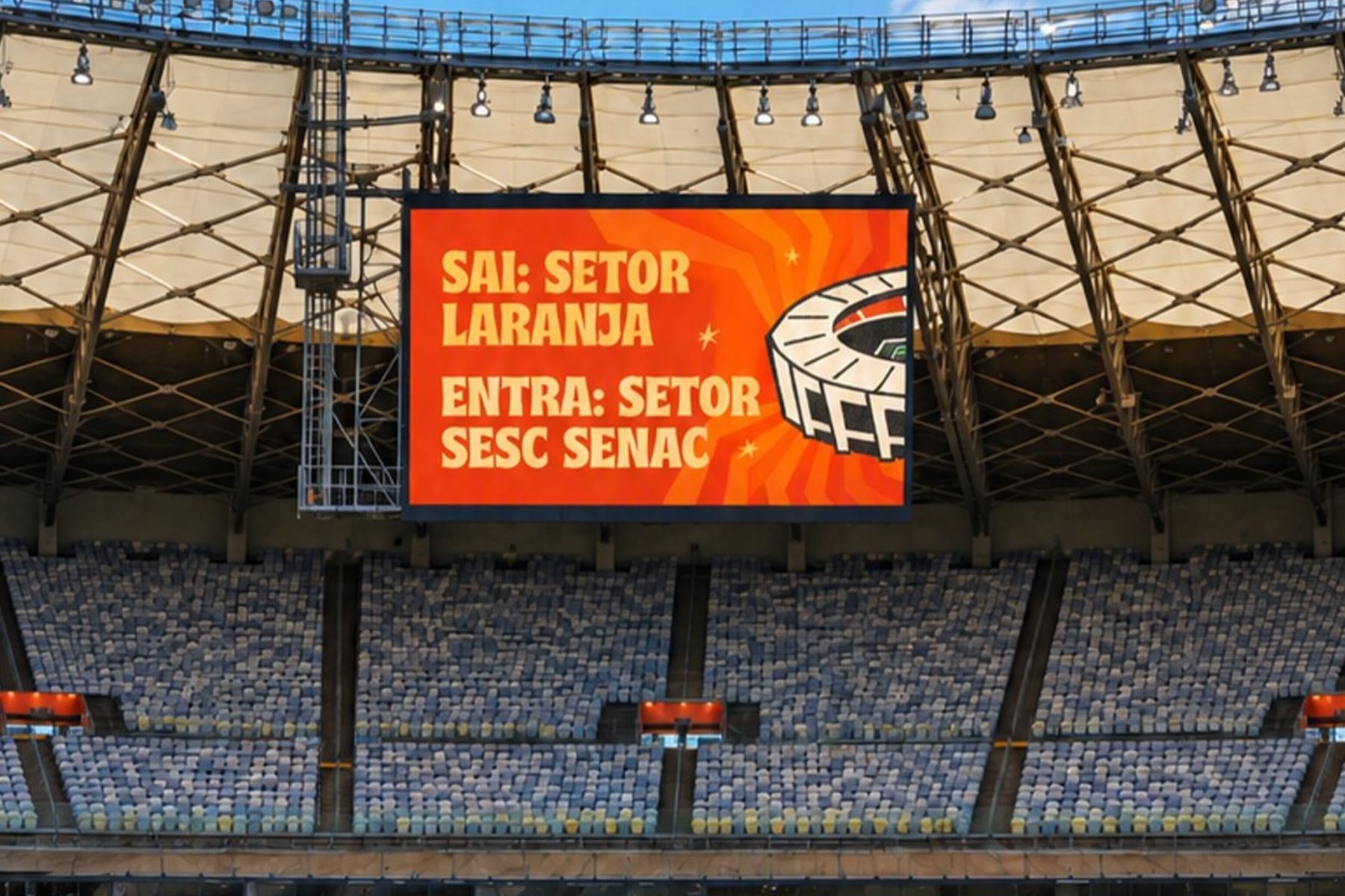 Com show pirotécnico, Setor Laranja do Mineirão estreia novo nome em Cruzeiro x Remo