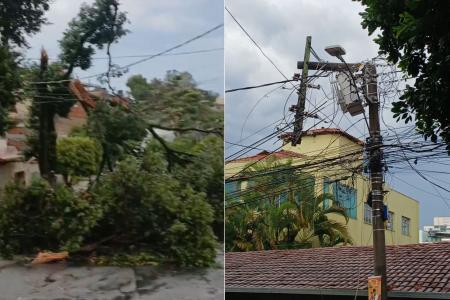 A previsão de chegada da Cemig ao local é a partir das 17h, e os moradores seguem sem previsão de quando a energia será restabelecida. • Itatiaia