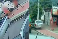 Carro invade ciclovia durante passeata e atropela duas crianças em Ilhabela, no litoral de SP