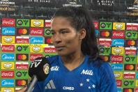 Autora de gol da classificação do Cruzeiro, Marília chora e faz dedicatória à colegas