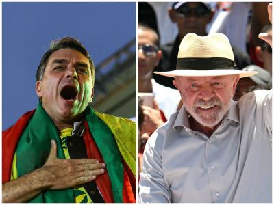 Flávio Bolsonaro e Lula, candidatos à Presidência da República