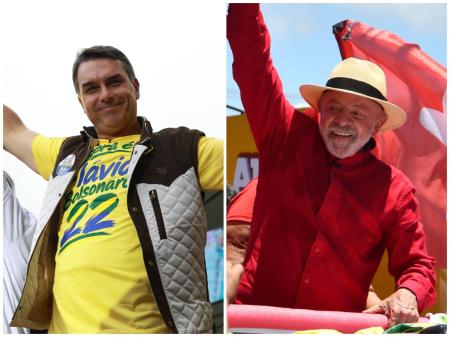 Flávio Bolsonaro e Lula, candidatos à Presidência da República