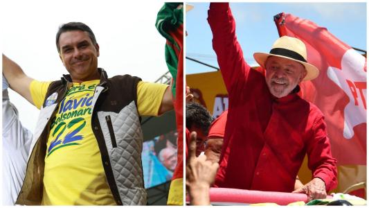 Flávio Bolsonaro e Lula, candidatos à Presidência da República