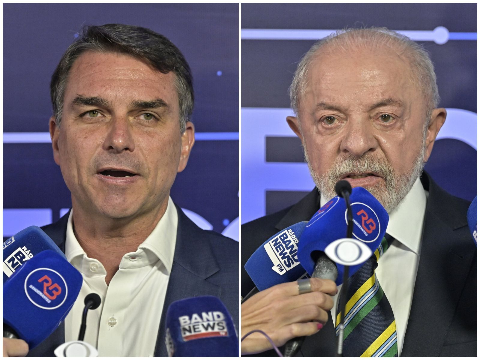 Saiba quais aliados acompanharam Lula e Flávio Bolsonaro no debate da Band