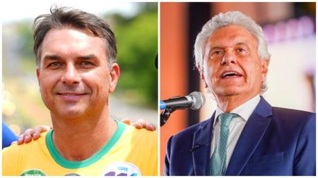 Flávio Bolsonaro e Ronaldo Caiado