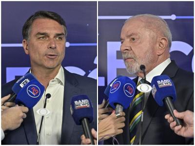 Flávio Bolsonaro e Lula abrem debate falando sobre propostas para a segurança pública