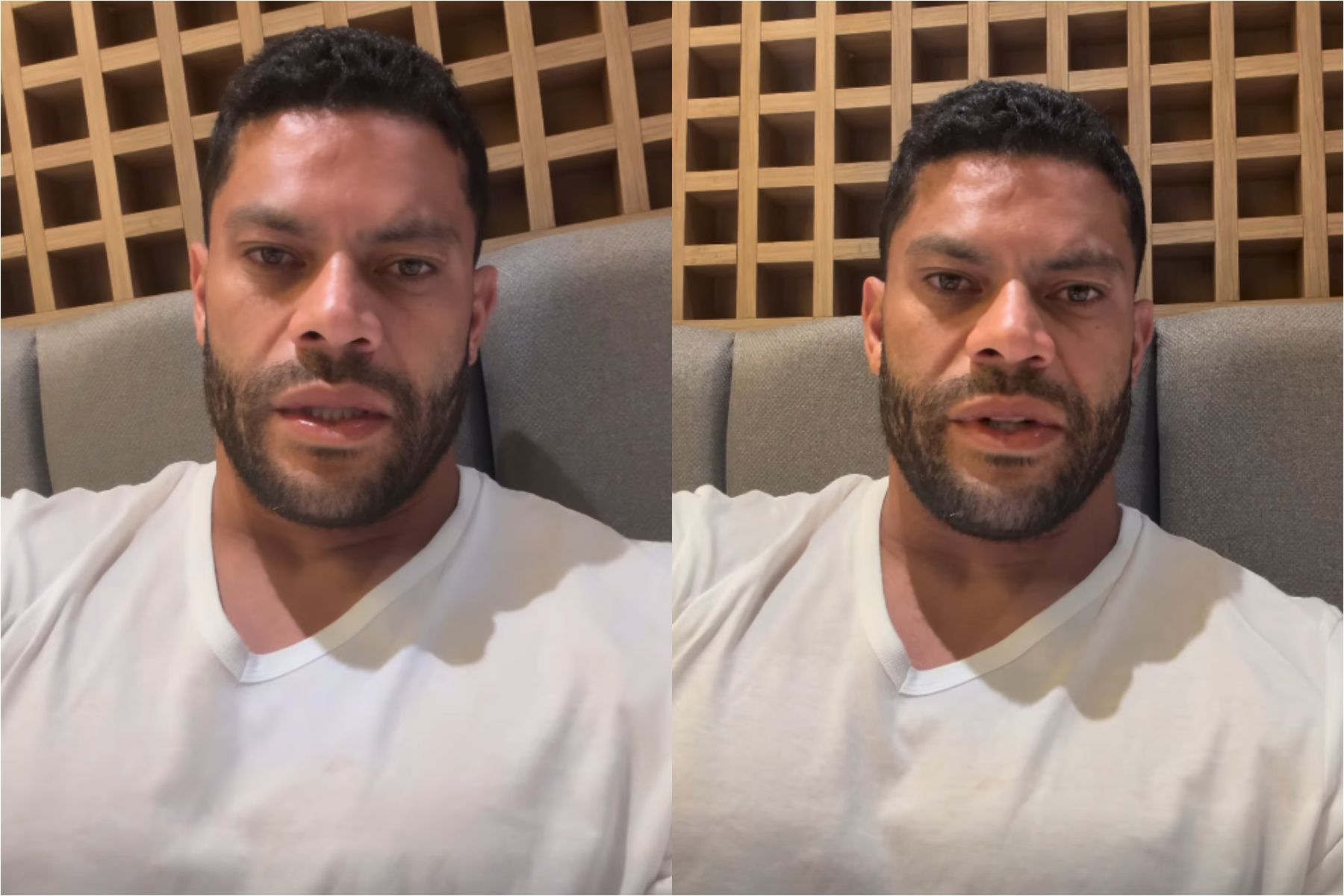 Hulk se posiciona após discussão com torcedores do Fluminense durante jogo