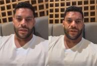 Hulk se posiciona após discussão com torcedores do Fluminense durante jogo