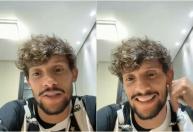 Meia do Atlético, Scarpa conversa com ator ex-Globo: 'Te vi muitas vezes na telinha'